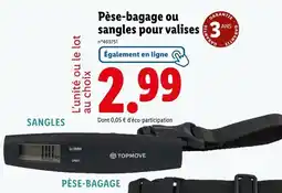 Lidl Pèse-bagage ou sangles pour valises offre