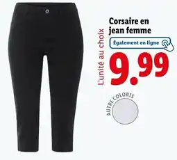 Lidl Corsaire en jean femme offre