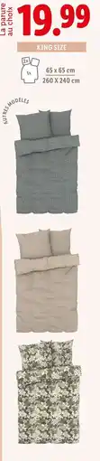 Lidl Parure de lit en coton mélangé offre