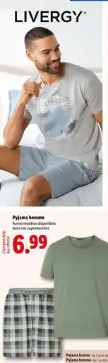 Lidl Pyjama homme offre