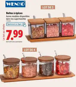 Lidl WENKO Boîtes à épices offre