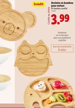 Lidl Assiette en bambou pour enfant offre