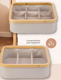 Lidl Organiseur avec cadre en bambou offre