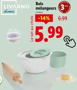 Lidl LIVARNO home Bols mélangeurs offre