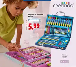 Lidl CRelando Mallette de coloriage enfant offre