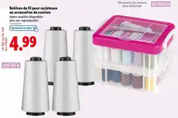Lidl Bobines de fil pour surjeteuse ou accessoires de couture offre