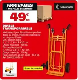 Brico Dépôt MAGNUSSON Diable transformable offre