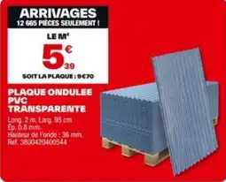 Brico Dépôt Plaque ondulee pvc transparente offre