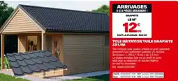 Brico Dépôt Tole imitation tuile graphite 3x1,1m offre