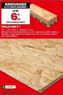 Brico Dépôt Dalle osb 3 offre