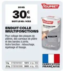 Brico Dépôt TOUPRET Enduit colle multifonctions offre