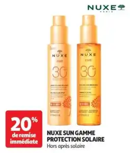 Auchan Nuxe sun gamme protection solaire offre