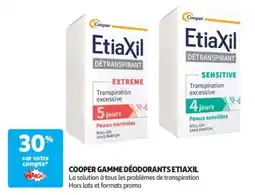 Auchan Cooper gamme déodorants etiaxil offre