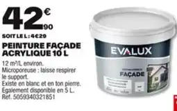 Brico Dépôt EVALUX Peinture façade acrylique offre