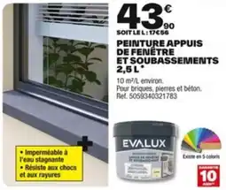 Brico Dépôt EVALUX Peinture appuis de fenêtre et soubassements offre