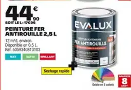 Brico Dépôt EVALUX Peinture fer antirouille offre