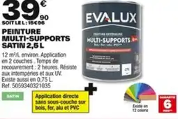 Brico Dépôt EVALUX Peinture multi-supports satin offre
