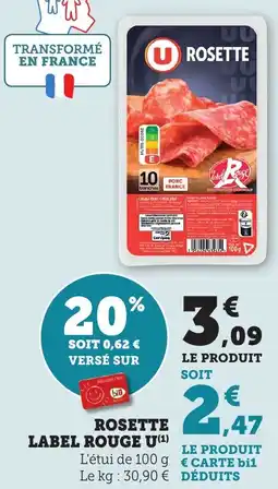 Maximarché Rosette label rouge U offre