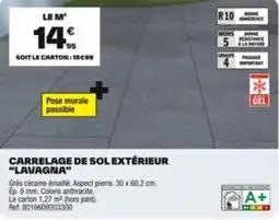 Brico Dépôt Carrelage de sol extérieur "lavagna" offre