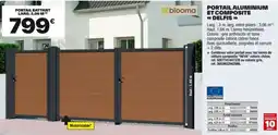 Brico Dépôt Portail aluminium et composite delfis offre