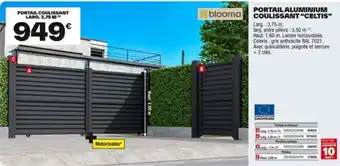 Brico Dépôt Portail aluminium coulissant “celtis” offre