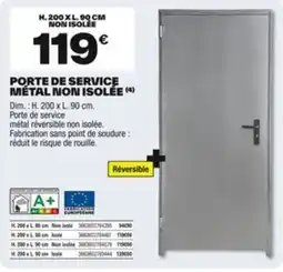 Brico Dépôt Porte de service métal non isolée offre