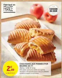Intermarché Hyper Chaussons aux pommes pur beurre x4 offre