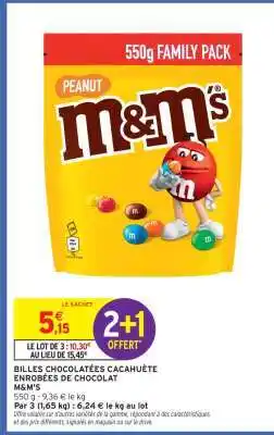 Intermarché Hyper M&M's Peanut 550g Family Pack offre