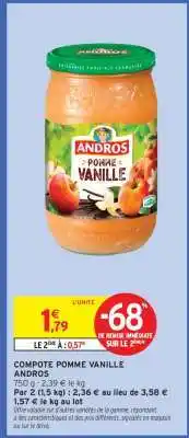 Intermarché Hyper COMPOTE POMME VANILLE ANDROS offre