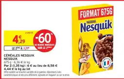 Intermarché Hyper Céréales Nesquik offre