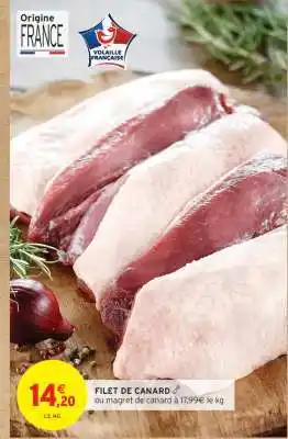 Intermarché Contact FILET DE CANARD offre