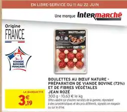 Intermarché Contact BOULETTES AU BŒUF NATURE offre