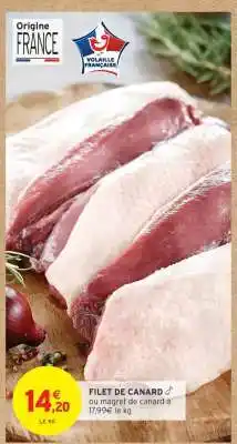Intermarché Hyper FILET DE CANARD offre
