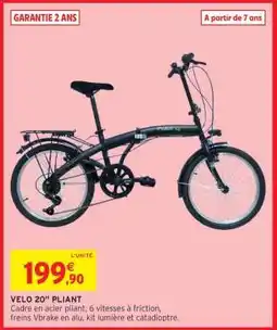 Intermarché Hyper VELO 20 PLIANT offre