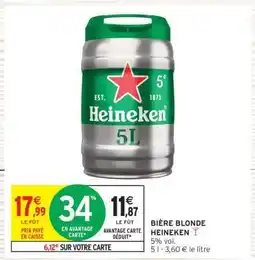 Intermarché Contact Bière Blonde Heineken offre