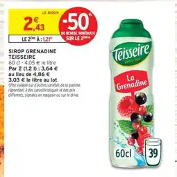 Intermarché Contact Sirop Grenadine Teisseire offre