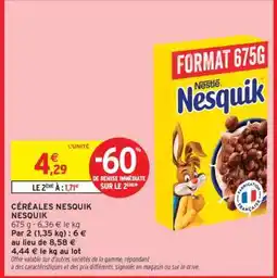 Intermarché Contact Céréales Nesquik offre