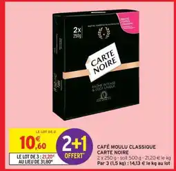 Intermarché Contact Café Moulu Classique Carte Noire offre