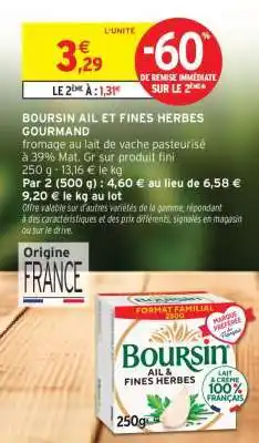 Intermarché BOURSIN AIL ET FINES HERBES GOURMAND offre