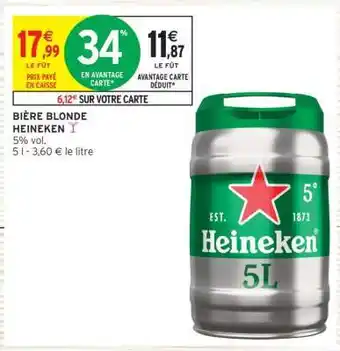 Intermarché Bière Blonde Heineken offre