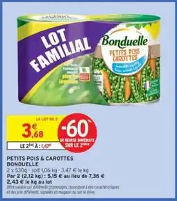 Intermarché PETITS POIS & CAROTTES BONDUELLE offre