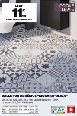 Brico Dépôt Dalle pvc adhésive “mosaic polina" offre