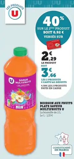 Maximarché Boisson aux fruits plate saveur multifruits U offre