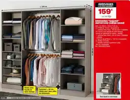 Brico Dépôt Dressing “qazar" imitation chêne grisé offre