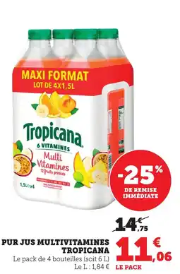 Maximarché Pur jus multivitamines tropicana offre