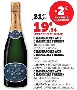 Maximarché Champagne AOP chanoine freres offre