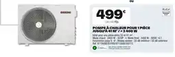 Brico Dépôt Pompe à chaleur pour 1 pièce jusqu'à 41 m² / >3 400 w offre