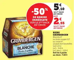 Maximarché Biere grimbergen offre