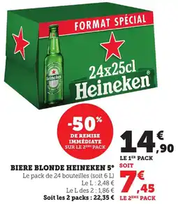Maximarché Biere blonde heineken 5° offre