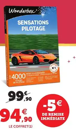 Maximarché Wonderbox SENSATIONS PILOTAGE offre